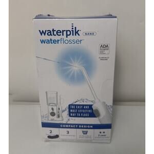 Waterpik Nano Water Flosser with 2 Tips 3 Settings Brand New Sealed